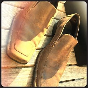 Alfani Men's Size 11.5 Brown Leather Square Toe